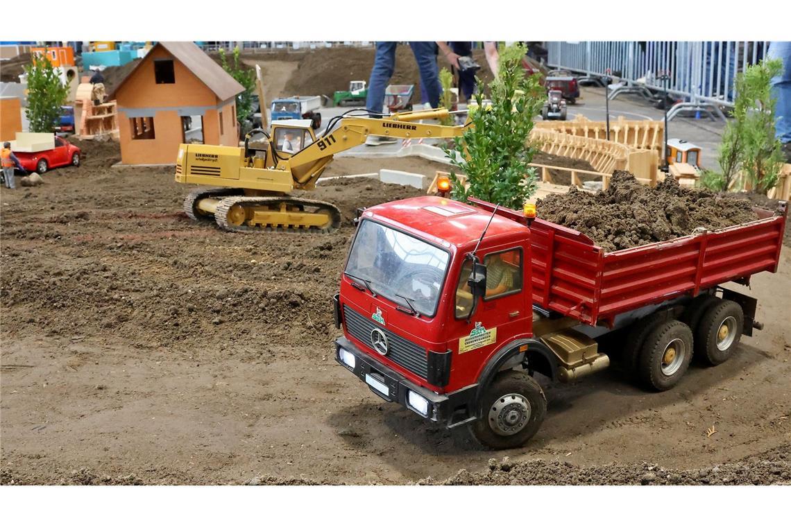 Hier ist eine Baustelle nachgebaut worden.