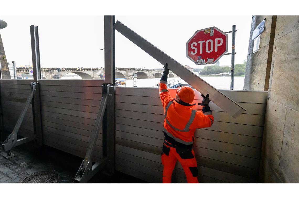 Hochwasser in Sachsen: Es werden hohe Wasserstände in Sachsen erwartet.