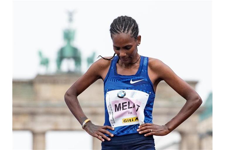 Holte bei der Halbmarathon-WM in Polen mit Europarekord Silber: Melat Kejeta. Foto: Soeren Stache/dpa-Zentralbild/dpa