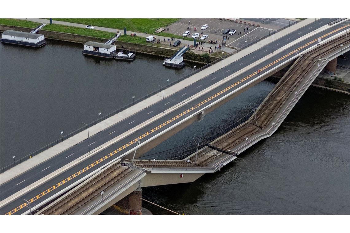 Im September 2024 stürzten Teile der Carolabrücke in Dresden ein. (Archivfoto)