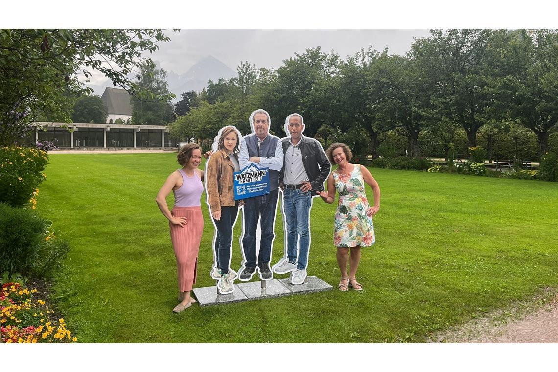 In Berchtesgaden ist jetzt ein Standbild für die Vorabendserie "Watzmann ermittelt" zu sehen.