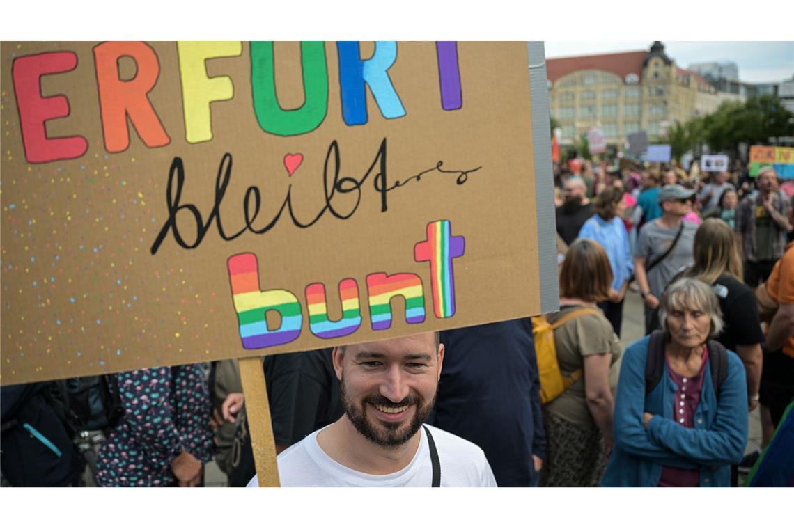 In Erfurt fanden erneut Proteste gegen Rechtsextrmisums statt. (Archivbild)