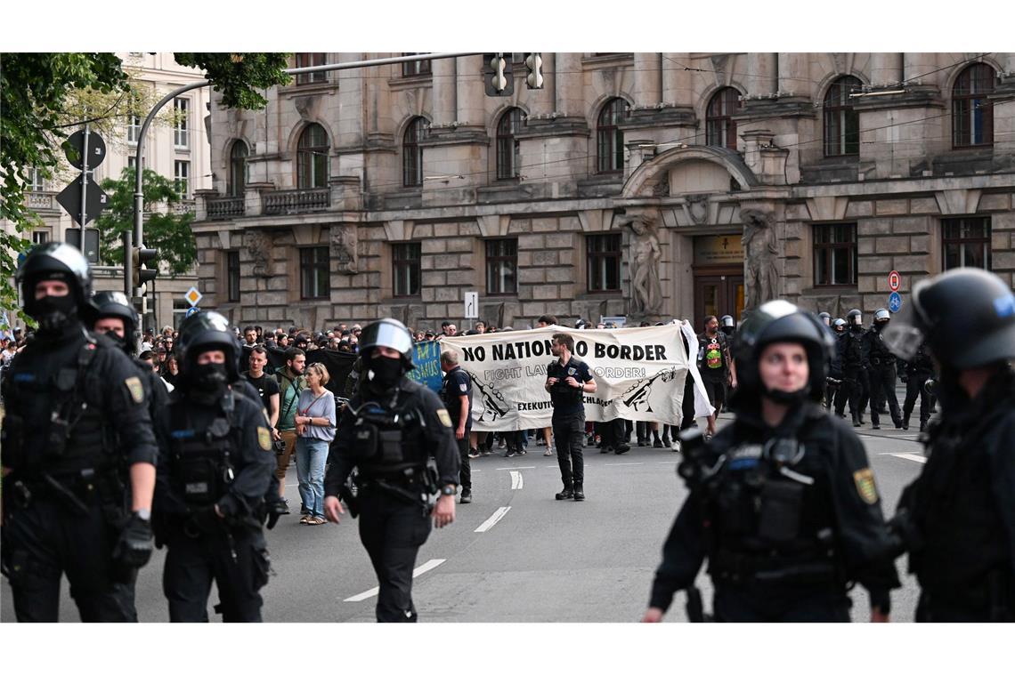 In Leipzig hatte es nach der Urteilsverkündung Solidaritätskundgebungen für Lina E. gegeben. (Archivfoto)