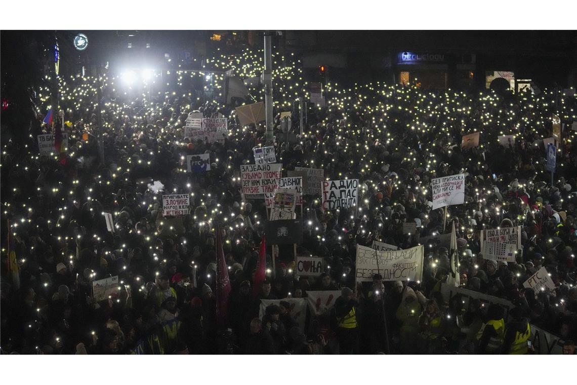 In Serbien kommt es zu massiven Protesten.