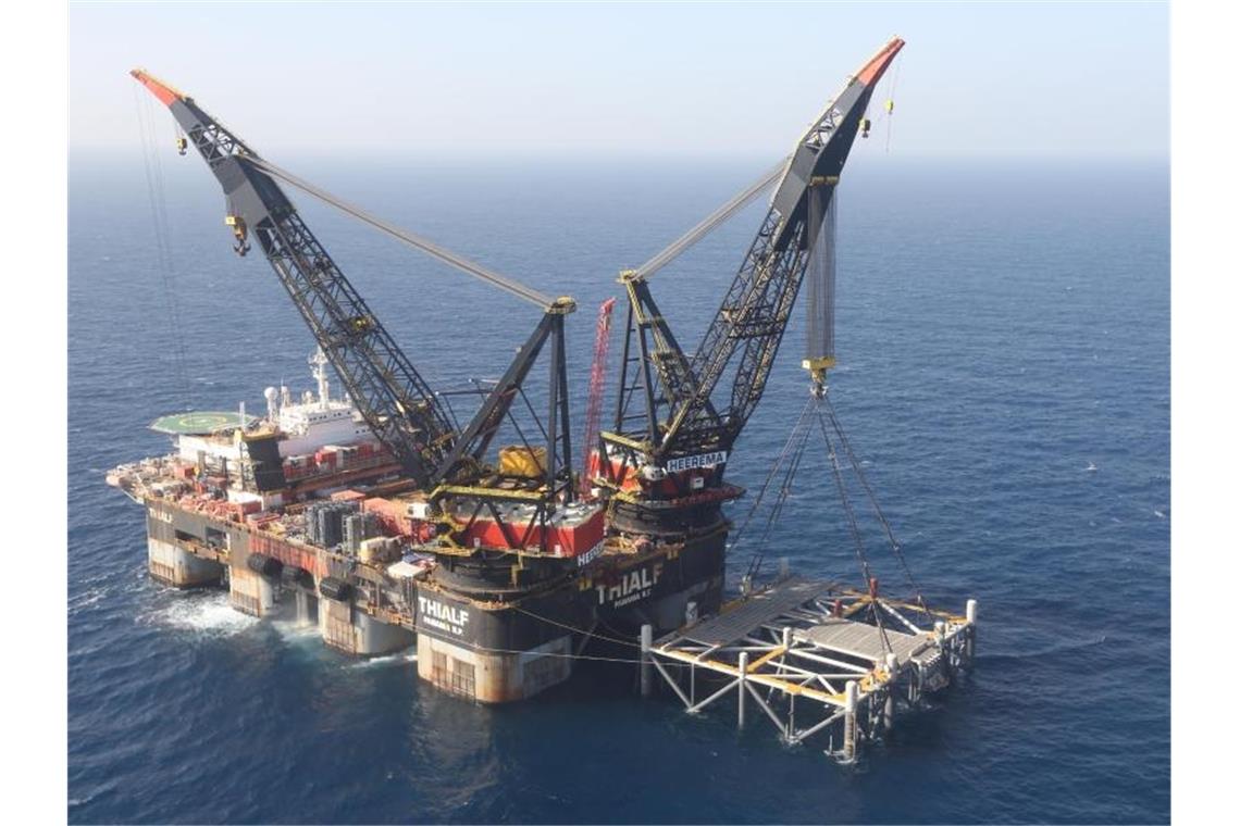 Israelischer Erdgas-Export nach Ägypten hat begonnen Israels größtes Erdgas-Feld Leviathan im Mittelmeer liefert ab sofort Erdgas nach Ägypten. Foto: Marc Israel Sellem/Pool Jerusalem Post/dpa
