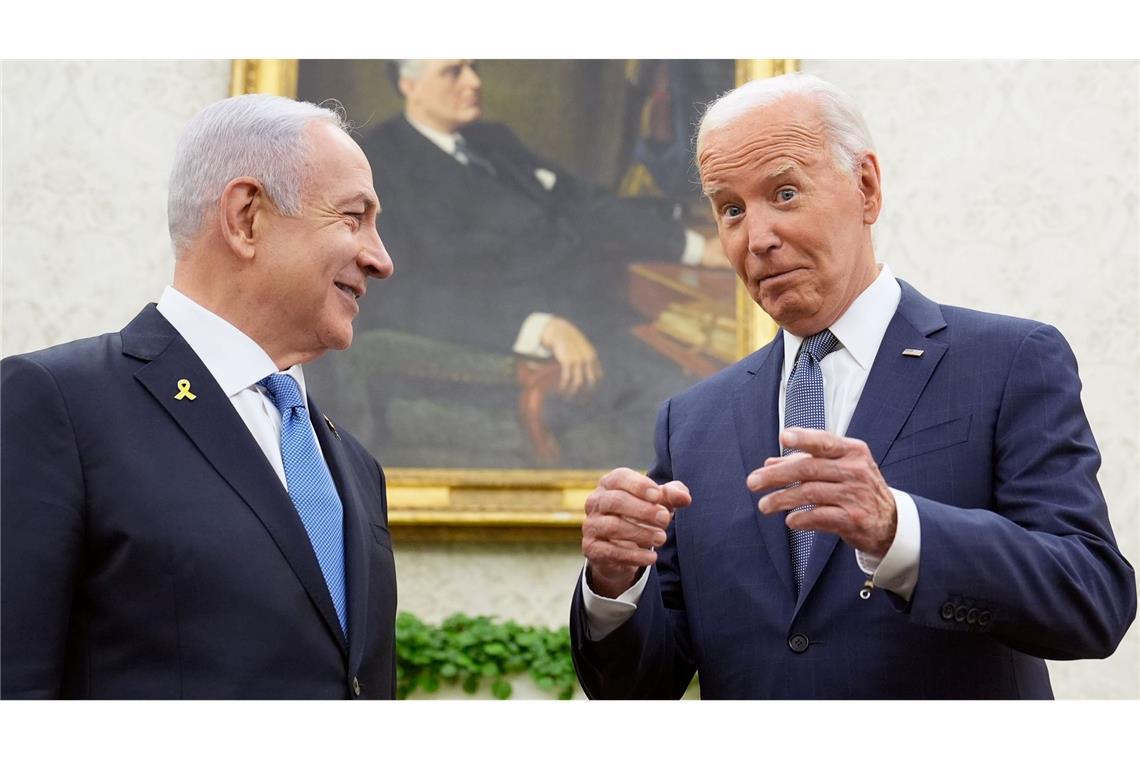 Israels Ministerpräsident Benjamin Netanjahu (l) und US-Präsident Joe Biden sind schon mehrmals wegen des Gaza-Kriegs aneinandergeraten. (Archivbild)