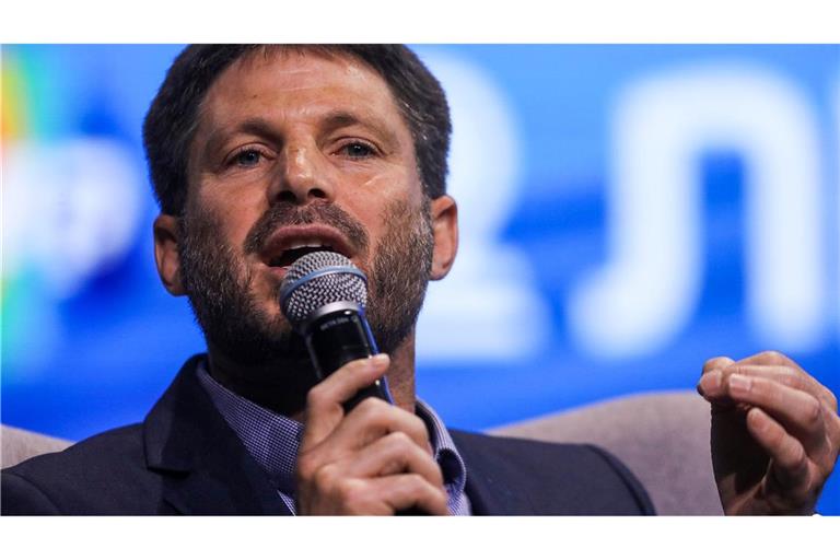 Israels rechtsextremer Finanzminister Smotrich setzt sich für eine israelische Wiederbesiedlung des Gazastreifens nach dem Krieg ein. (Archivbild)