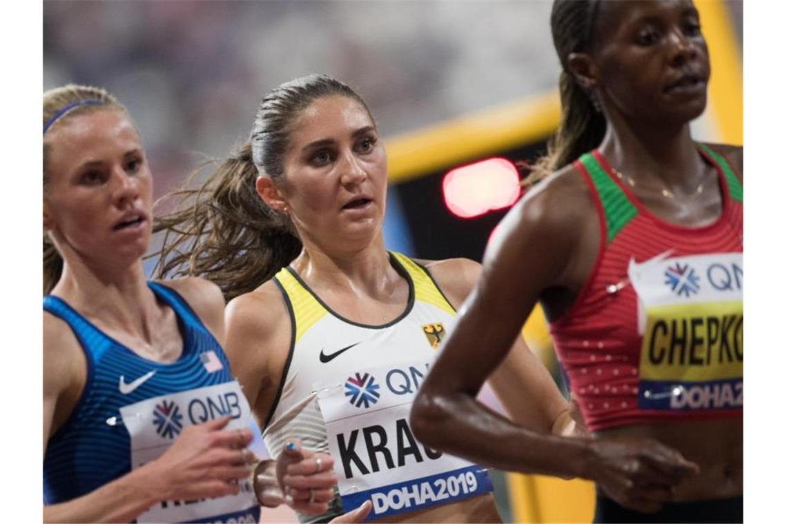 Das bringt der Tag bei der Leichtathletik-WM Ist guten Mutes für das Finale über 3000 Meter Hindernis: Gesa Felicitas Krause (M). Foto: Oliver Weiken