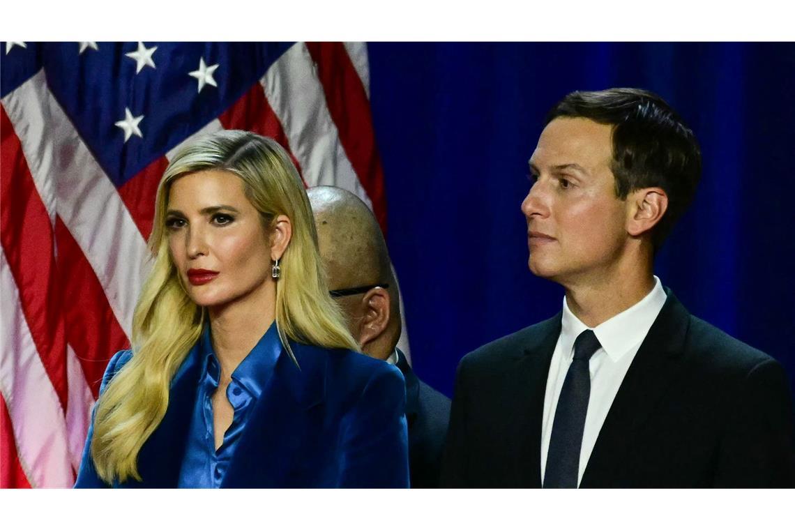 Ivanka und ihr Mann Jared Kushner hatten keine aktive Rolle im Wahlkampf gespielt.