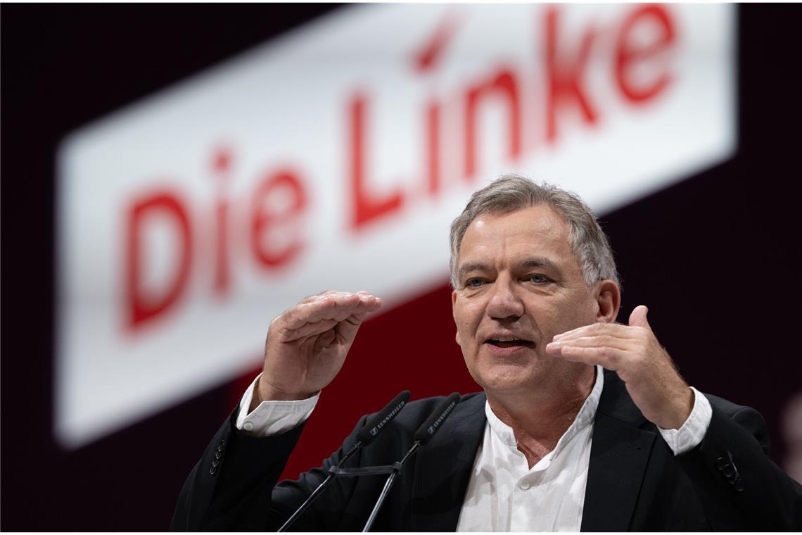 Jan van Aken, Parteivorsitzender der Partei Die Linke.