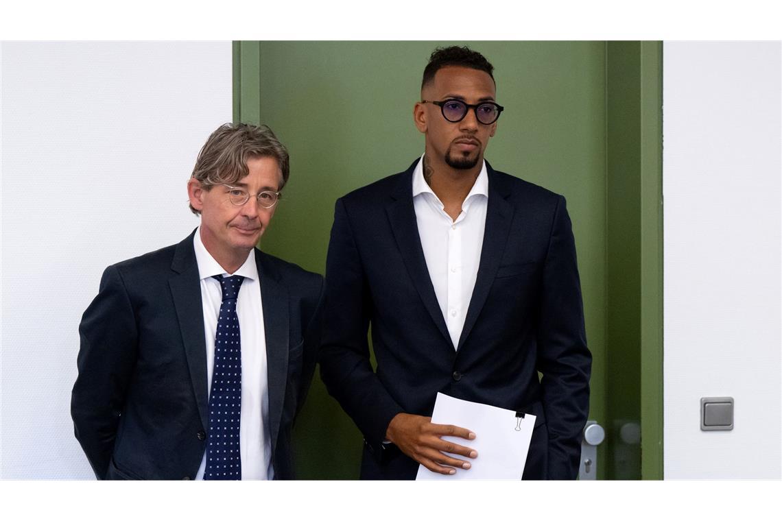 Jérôme Boateng und sein Anwalt Leonard Walischewski