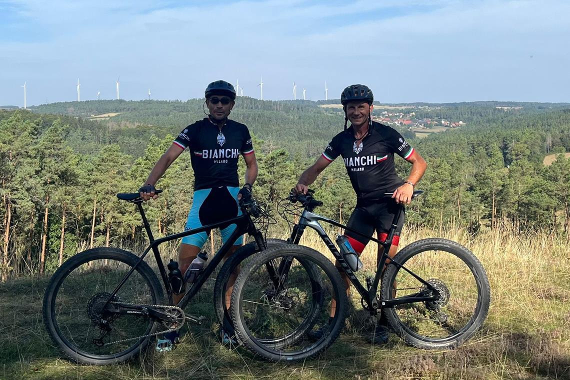 Jörg Balle (links) und Jürgen Baumann während des gemeinsamen Trainingslagers für das Cape Epic. Foto: privat