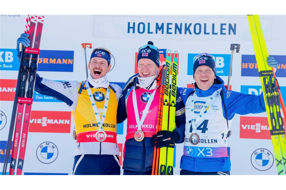 Johannes Thingnes Bö gewinnt den letzten Sprint seiner Karriere.