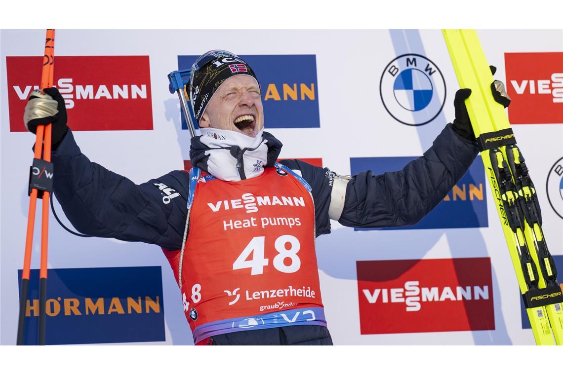 Johannes Thingnes Bö ist trotz zuvor schwächerer Rennen bei der WM in Bestform.