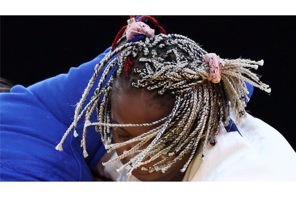 Judoka Romane Dicko aus Frankreich kämpft im Achtelfinale.