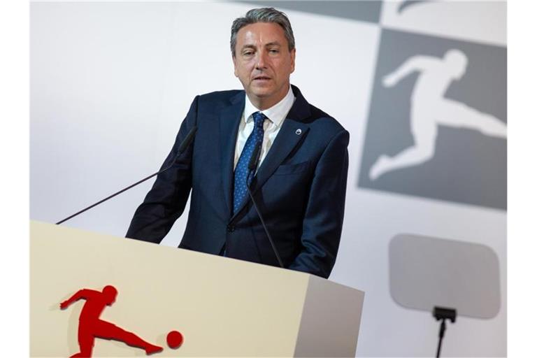 Jürgen Machmeier spricht bei einer Veranstaltung. Foto: Andreas Gora/dpa/Archivbild