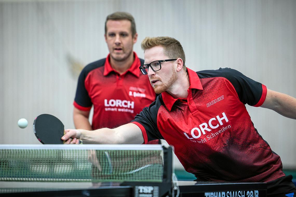 Juraj Zatko (vorne) und Daniel Quiram haben ausgerechnet in der Relegation ihre erste Saisonniederlage kassiert. Archivfoto: Alexander Becher