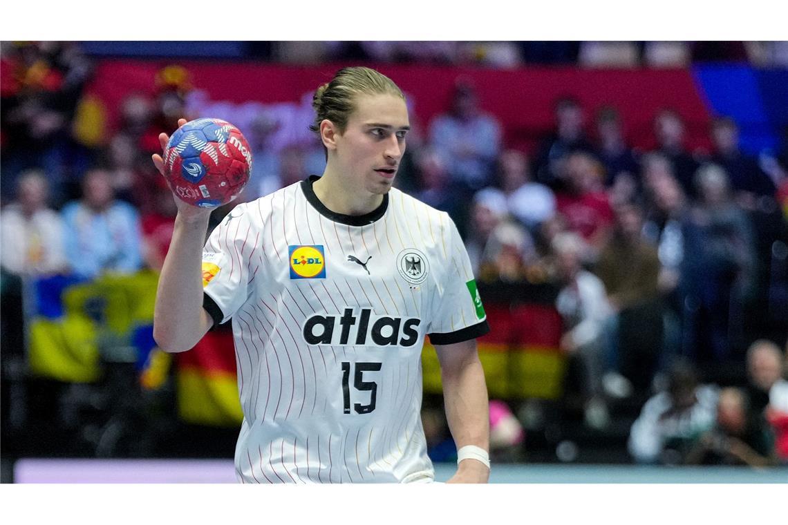 Juri Knorr steht den Handballern im WM-Viertelfinale gegen Portugal wohl zur Verfügung.