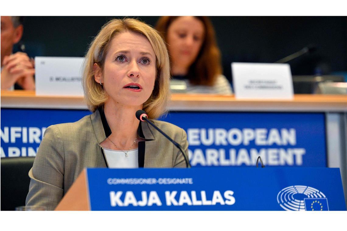 Kaja Kallas gilt als Außenbeauftragte der EU als gesetzt. Doch auch die Estin muss wegen des Streits unter den Abgeordneten nun auf die Wartebank.