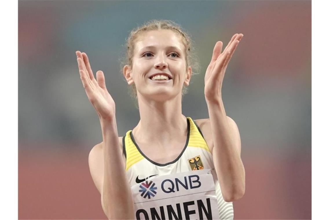 Hindernisläuferin Krause holt WM-Bronze und Rekord Kam im Finale nicht über 1,89 Meter hinaus: Hochspringerin Imke Onnen. Foto: Michael Kappeler
