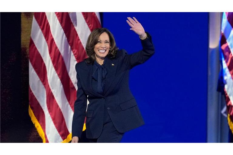 Kamala Harris spricht zum Abschluss des Parteitags über ihre Präsidentschaftskandidatur.