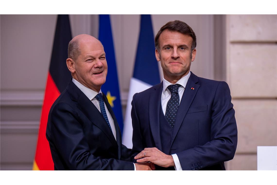 Kanzler Scholz und Präsident Macron beschwören Europas Einigkeit gegenüber Trump.