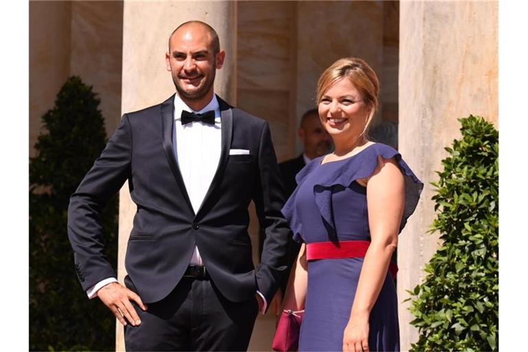 Katharina Schulze (Bündnis 90/Die Grünen), grüne Fraktionsvorsitzende im Bayerischen Landtag, und Danyal Bayaz, Landesfinanzminister in Baden-Württemberg. Foto: Tobias Hase/dpa/Archivbild