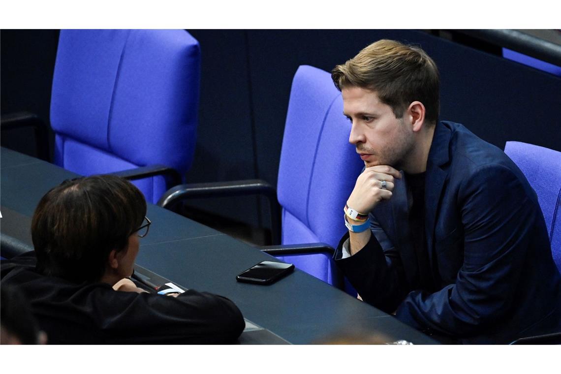 Kevin Kühnert im Bundestag.