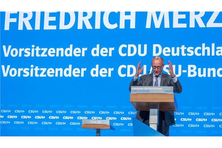 Klare Worte von Friedrich Merz auf dem CSU-Parteitag.