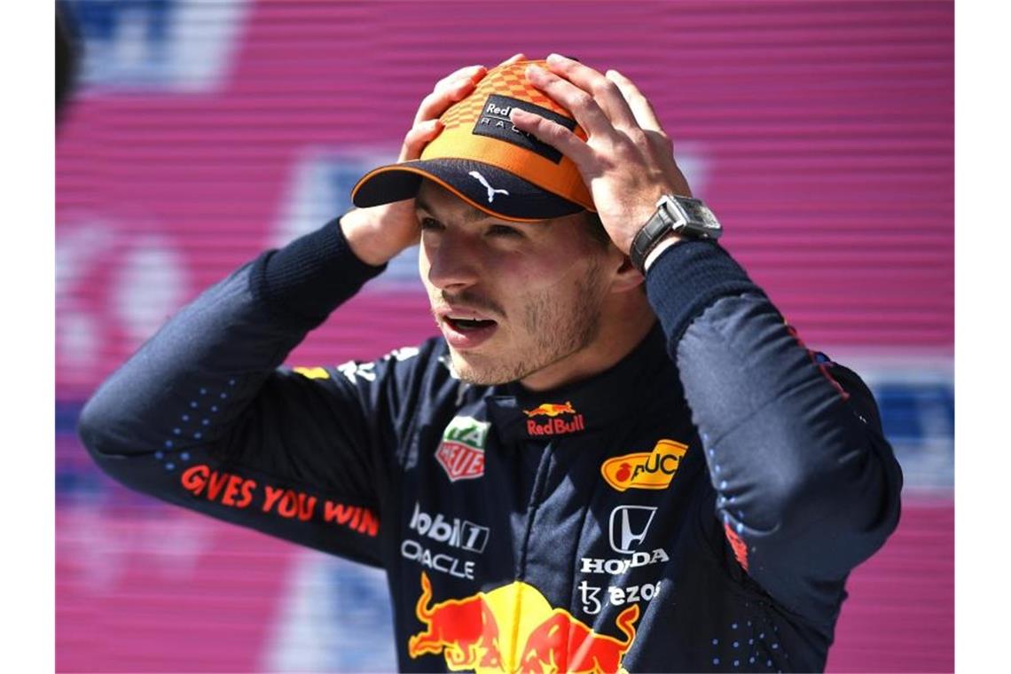 Verstappen vs. Hamilton: Auf in die nächste Runde Kritisiert das Verhalten von Lewis Hamilton und dem Mercedes-Rennstall nach dem Crash in Silverstone: Max Verstappen. Foto: Christian Bruna/Pool EPA/AP/dpa