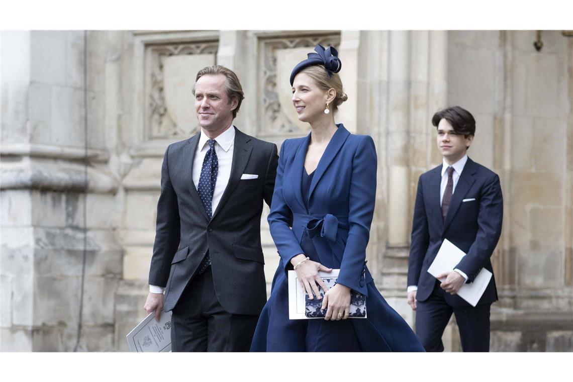 Lady Gabriella Windsor und ihr Mann Thomas Kingston beim Gedenkgottesdienst für Prinz Philip im Jahr 2022.
