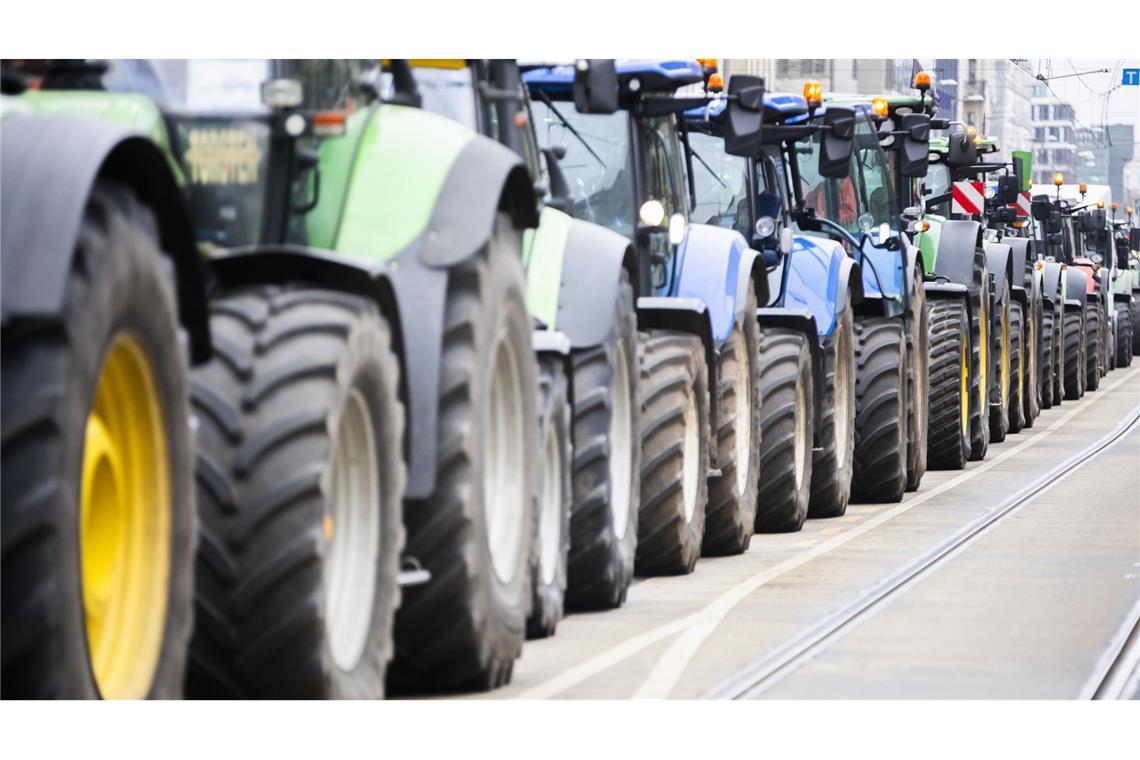 Landwirte bei Protestaktionen. (Archivbild)