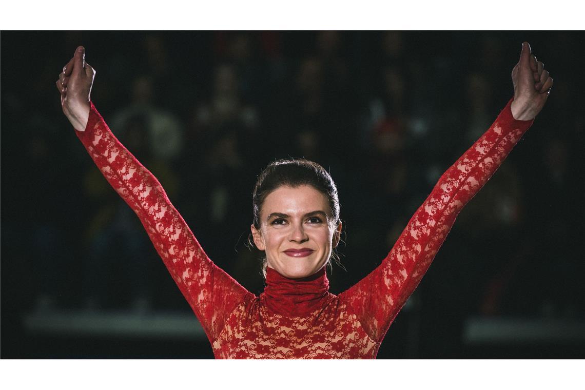 Lavinia Nowak verkörpert Katarina Witt im Film „Kati – Eine Kür, die bleibt“.