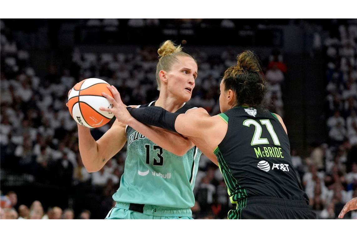 Leonie Fiebich spielt in den WNBA-Finals eine ganz starke Rolle für die New York Liberty.