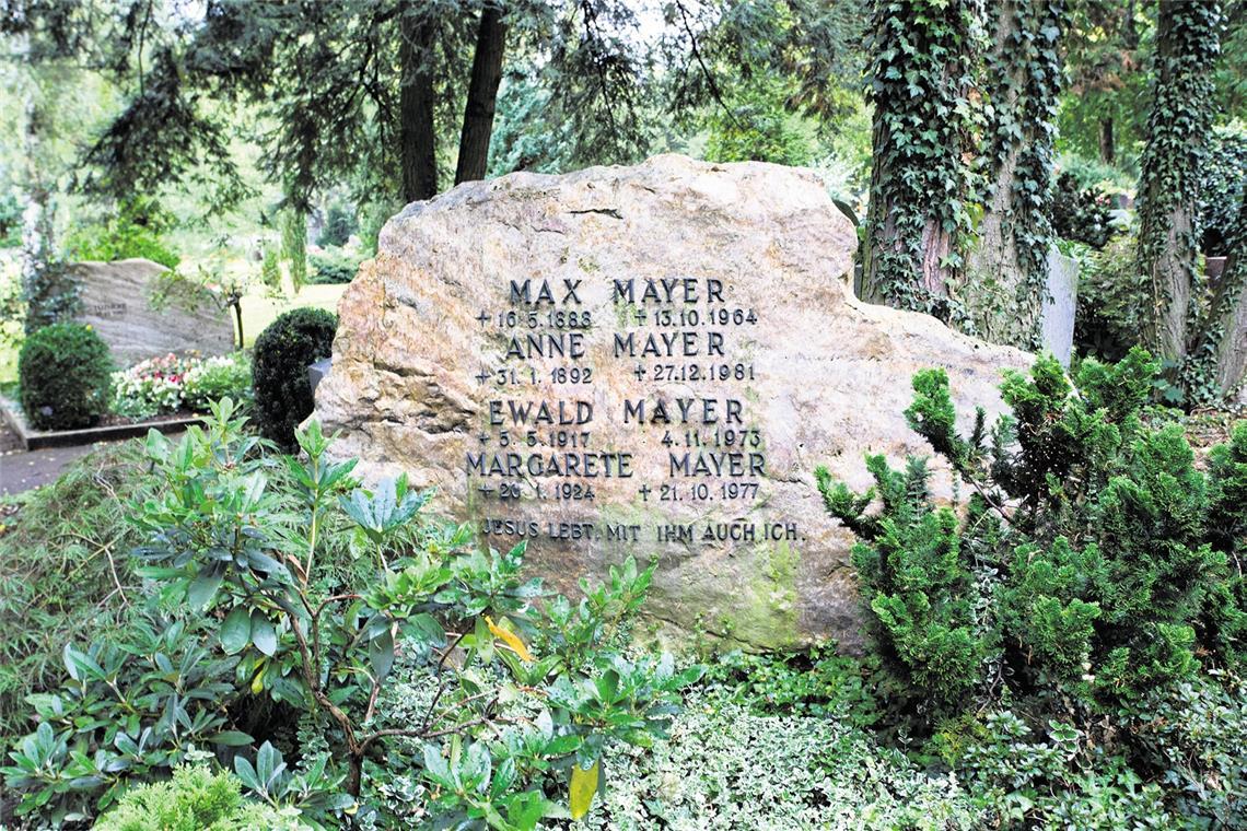 Letzte Ruhestätte: Auf dem Stadtfriedhof in Backnang wurde der Geschäftsmann Ewald Mayer in einem Familiengrab beigesetzt. Archivfoto: Jörg Fiedler