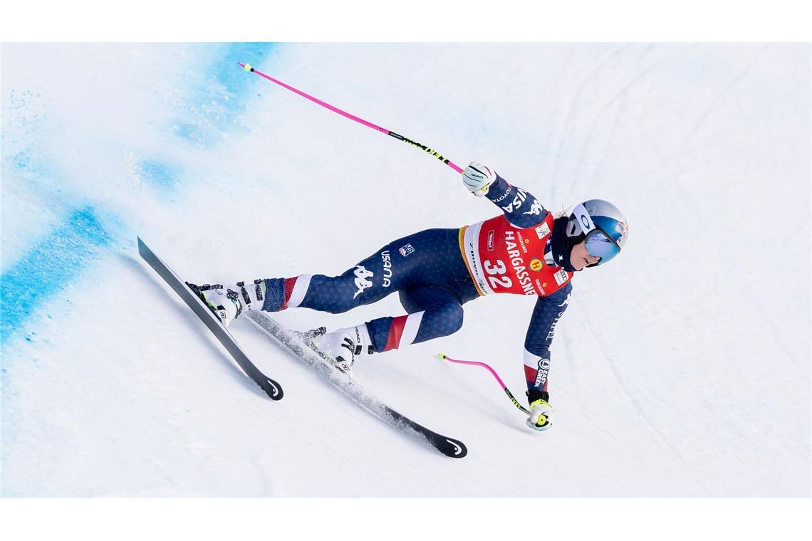 Lindsey Vonn zeigte in der Abfahrt von St. Anton eine starke Vorstellung.