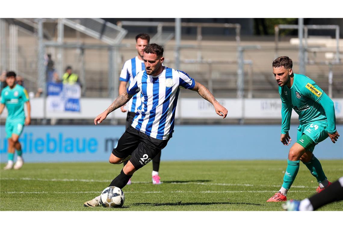 Lukas Kiefer konnte wie das komplette Kickers-Team  in der zweiten Halbzeit keine entscheidenden Akzente setzen.