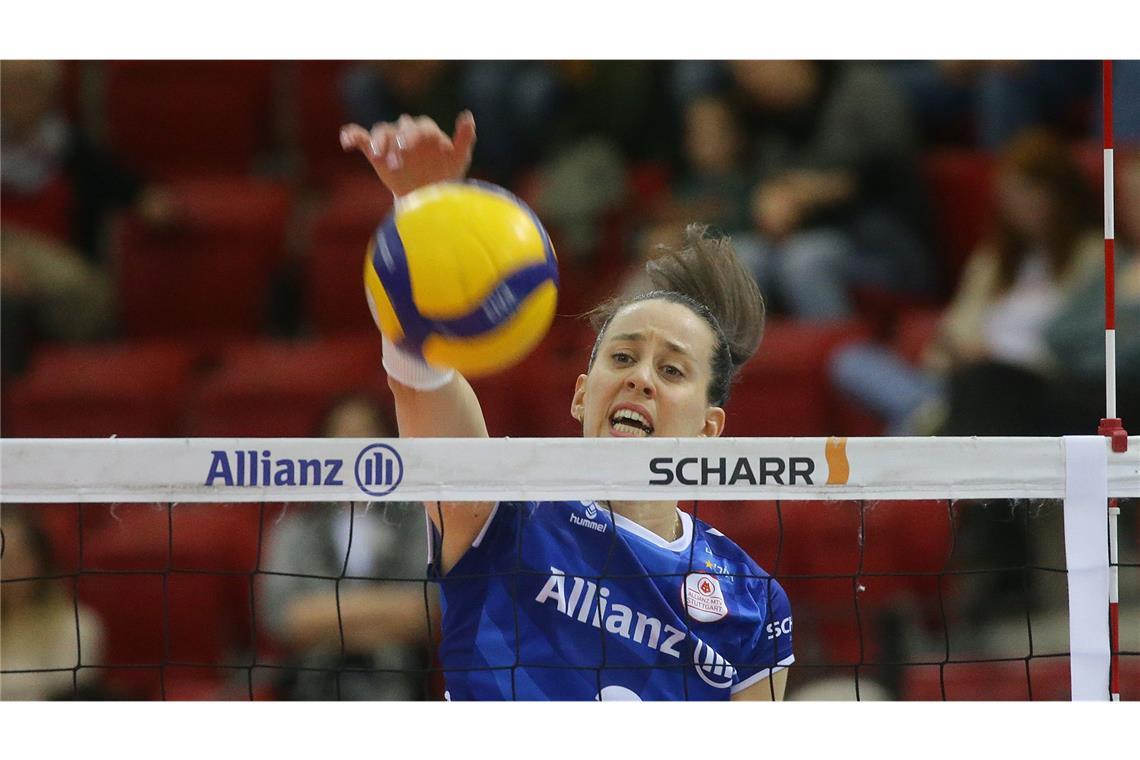 Maria Segura machte zum Auftakt der Finalserie 14 Punkte für Allianz MTV Stuttgart.