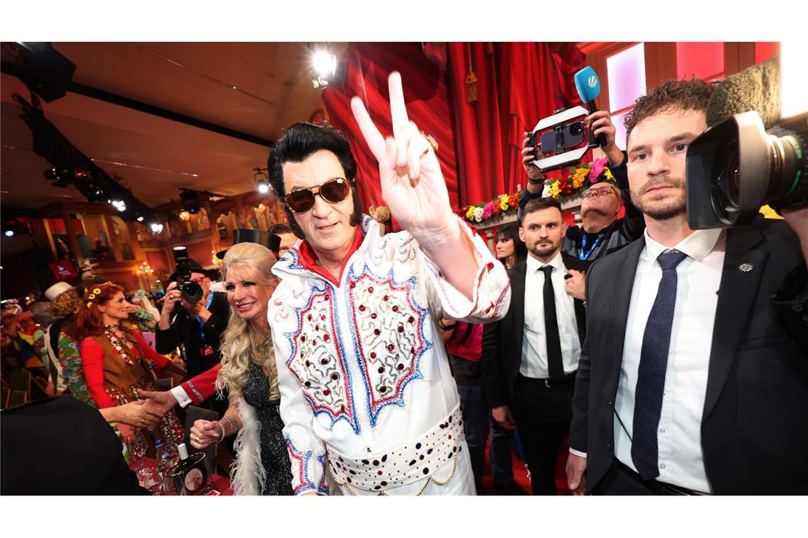 Markus Söder als Elvis Presley bei der Franken-Fastnacht