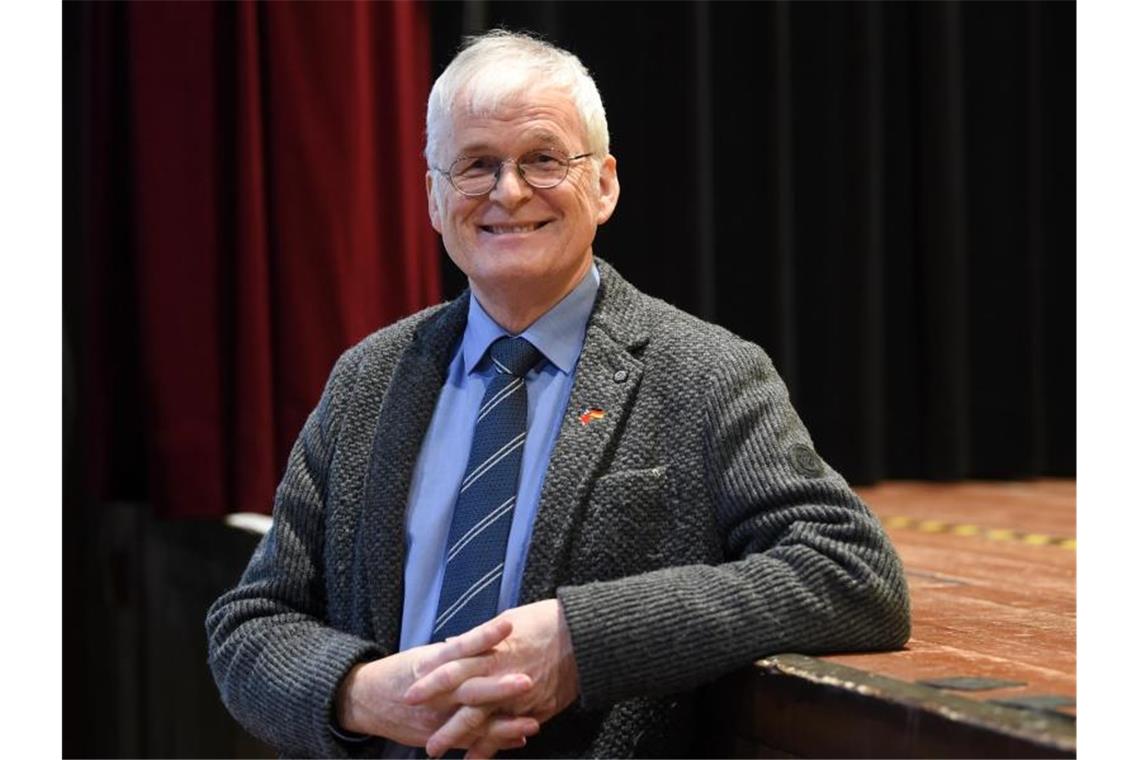 Grünen-Bürgermeister Elmar Braun: „Viele sind ungeduldig“ Maselheims Bürgermeister Elmar Braun (Grüne) beim politischen Aschermittwoch in Biberach. Foto: Felix Kästle/dpa/Archivbild