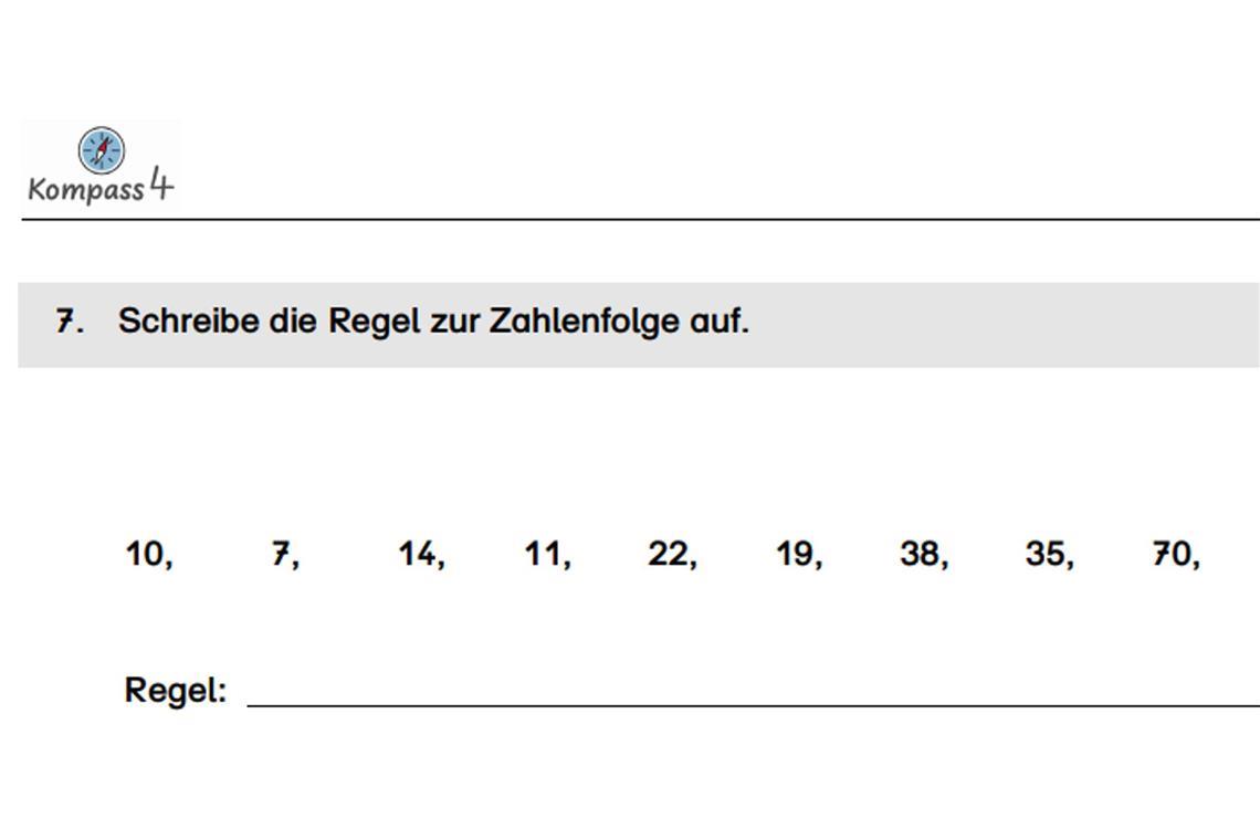 Mathe-Aufgabe von Kompass 4.