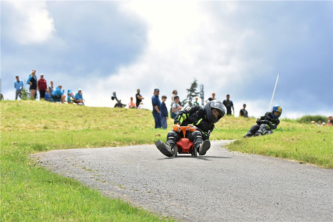 Max Apelt aus Großerlach-Grab sichert sich den ersten Platz bei den Zehn- bis Zwölfjährigen. Foto: Tobias Sellmaier