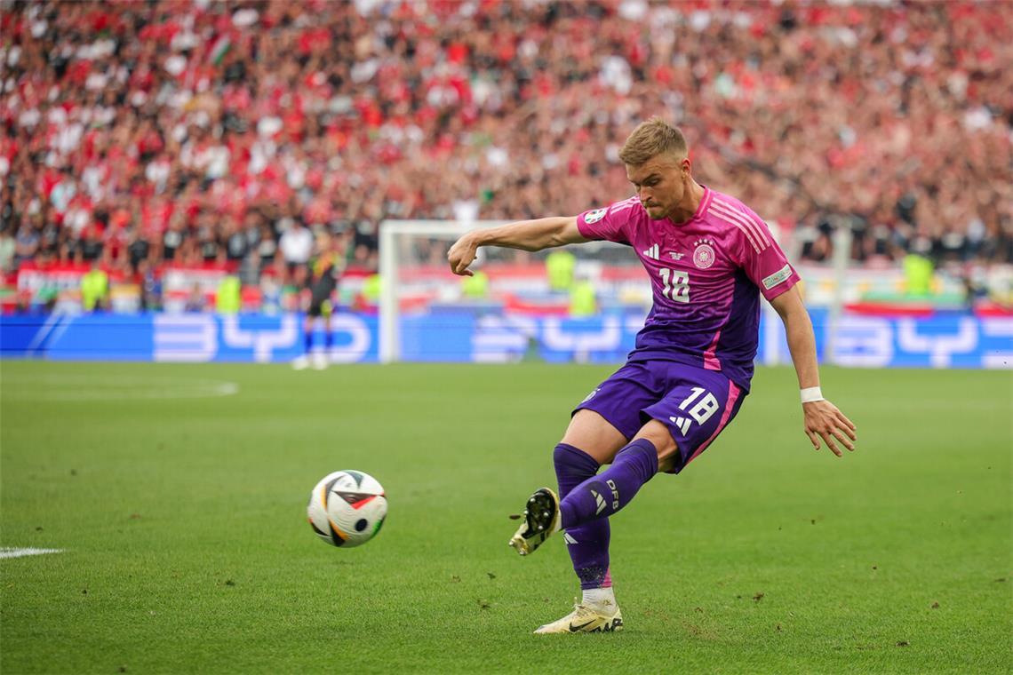 Maximilian Mittelstädt vom VfB Stuttgart bereitete gegen Ungarn ein Tor vor.