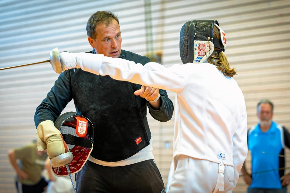 Michael Flegler gibt als neuer Abteilungsleiter der TSG-Fechter den Ton an, bleibt aber auch Teil des Trainerteams. Foto: Alexander Becher