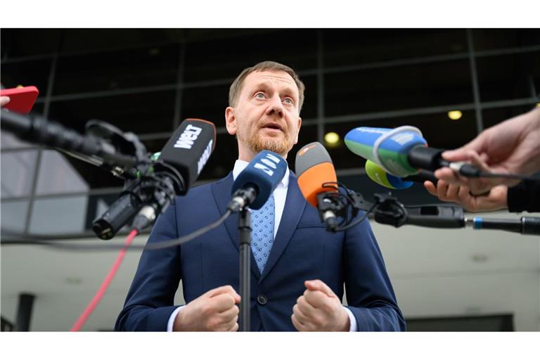 Michael Kretschmer (CDU) konnte sich nicht mit der SPD und dem BSW in den Sondierungsgesprächen einigen. (Archivbild)