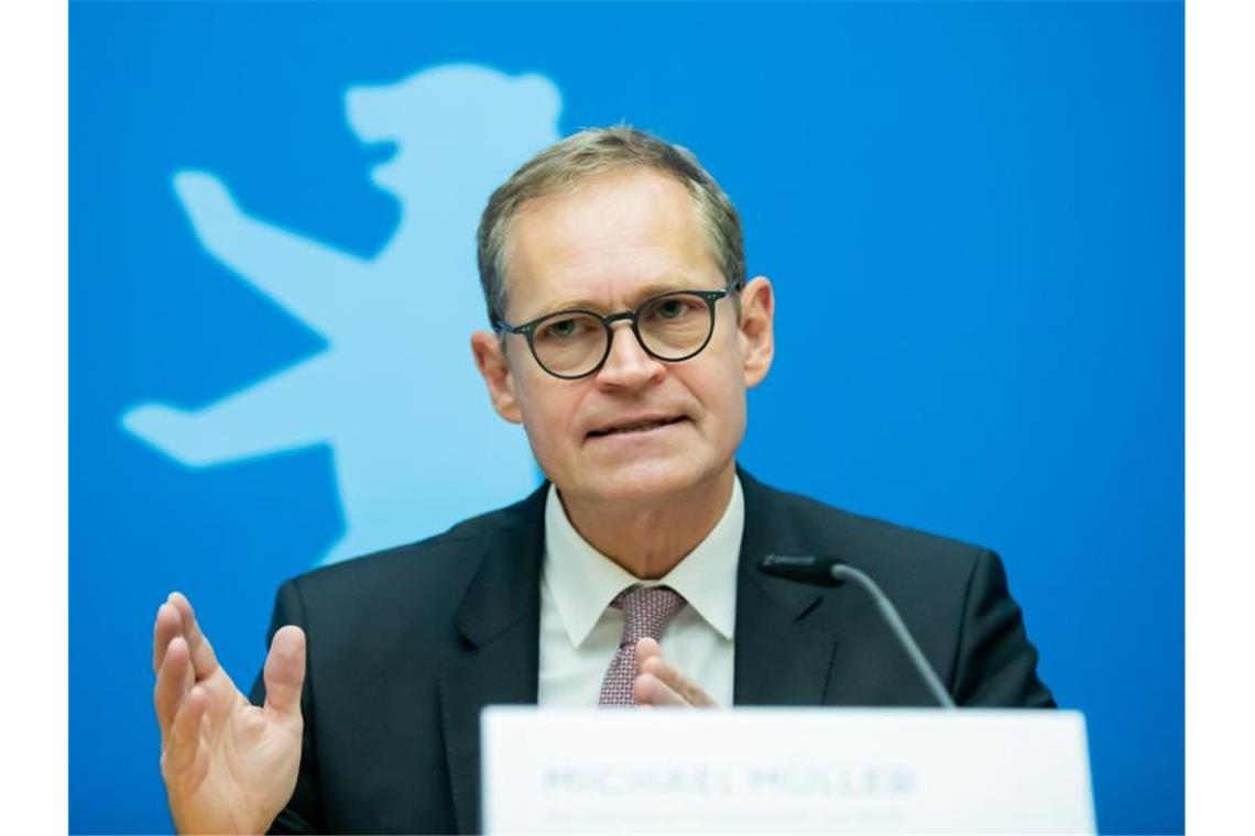 Länder für rechtliche Absicherung von Corona-Schutzmaßnahmen Michael Müller (SPD), Regierender Bürgermeister von Berlin. Foto: Christoph Soeder/dpa