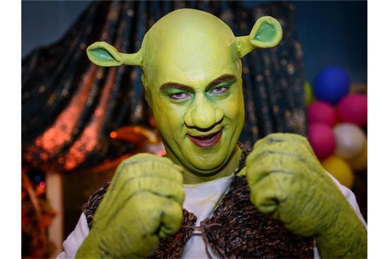 Ministerpräsident Markus Söder (CSU) im „Shrek“-Kostüm. Foto: picture alliance/David Ebener/dpa/Archivbild