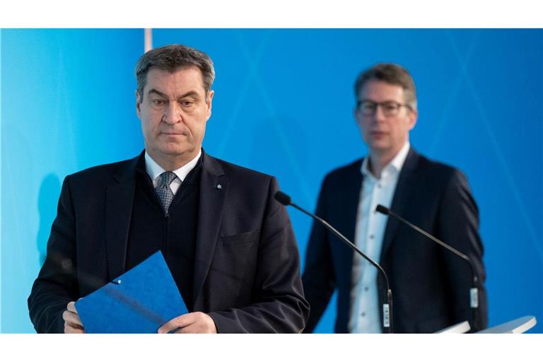 Ministerpräsident Markus Söder und Wissenschaftsminister Markus Blume verkündigten einen Neustart beim Münchener Musiksaal.