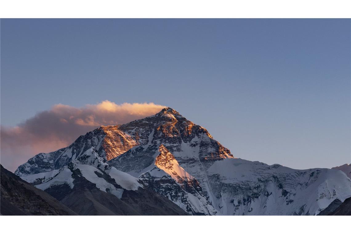 Mount Everest in Nepal, der höchste Gipfel der Welt.