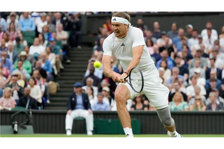 Muss weiter auf sein erstes Viertelfinale in Wimbledon warten: Alexander Zverev.